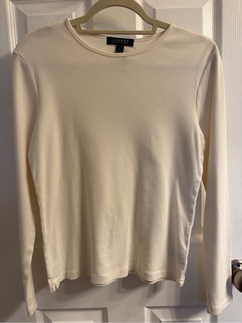 Ralph Lauren Cream Long Sleeve Crewneck Sweater #405